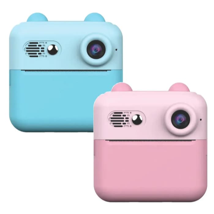 Câmera Impressora Infantil Foto Instantânea Digital Gatinho Rosa