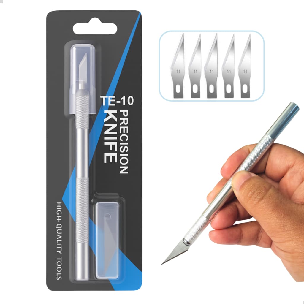 Estilete De Precisão TE-10  Lâmina Nº 11 Eletrônica Artesanato