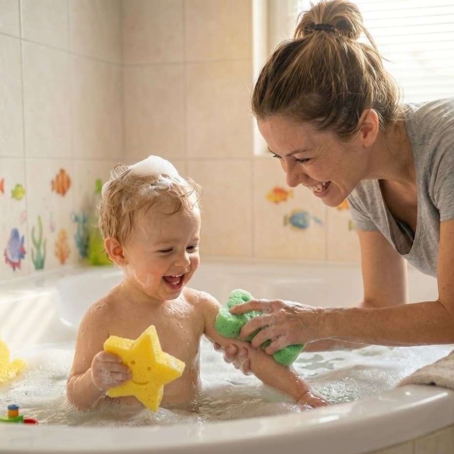 Esponja de Banho Infantil Criança Bebê Macia Divertida Desenho Bichinhos Coloridos Suave Delicada