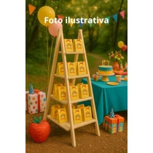 Escada Decorativa Escadinha Festa Mdf Cru Desmontável 4 Andares