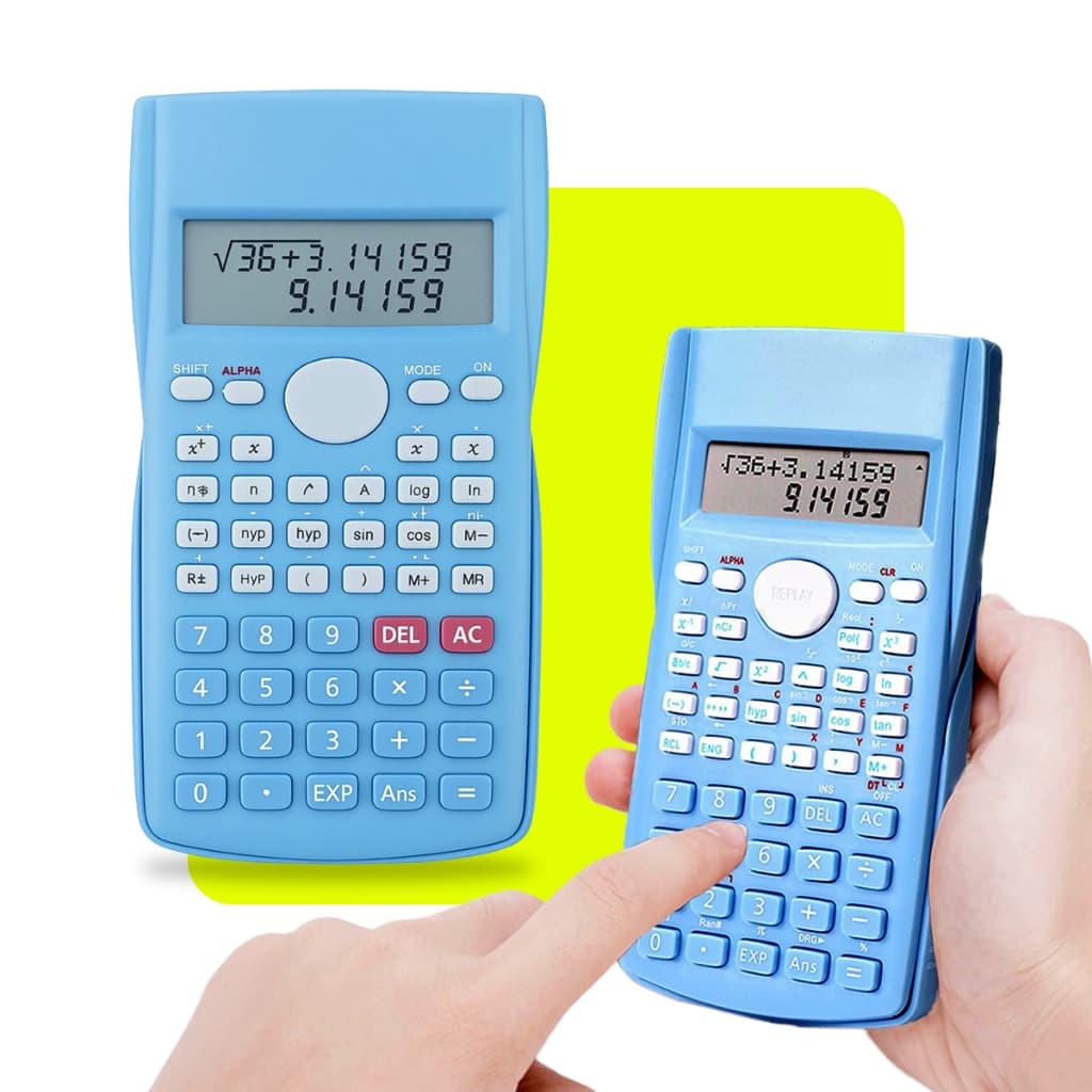 Calculadora Científica 240 Funções Estudante Faculdade De Engenharia Com Display Lcd AZUL