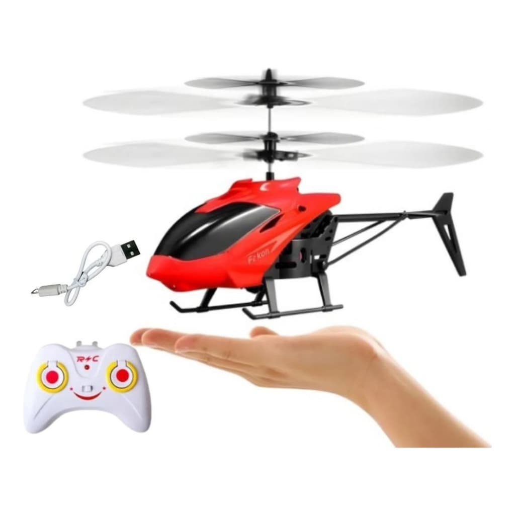 Helicóptero Com Controle Remoto e Sensor de Mão USB Recarregável Brinquedo Infantil