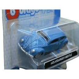 Fusca Azul Miniatura Bburago Volkswagen Beetle 1:64 – Diecast Colecionável