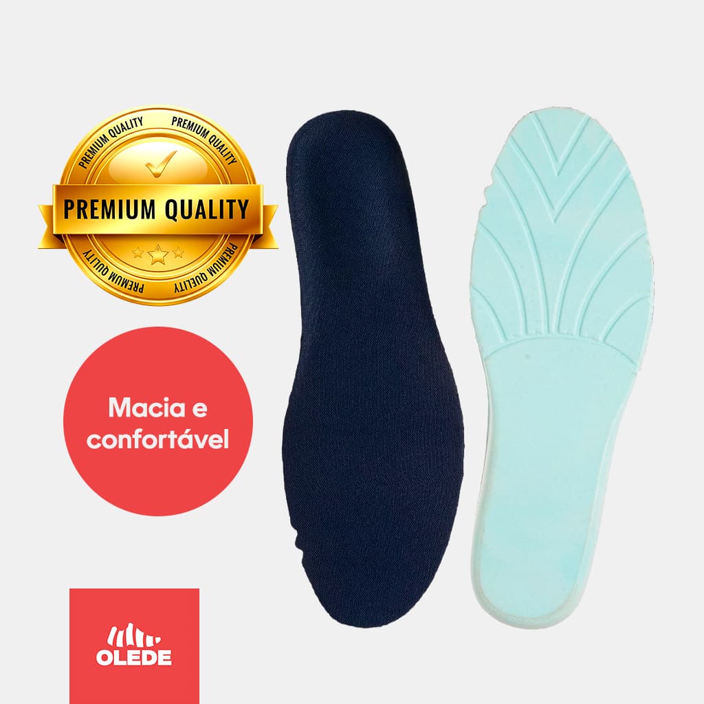 Kit com (2 ou 1) Par de Palmilha Infantil em Gel PU Macia e Confortável – Tamanhos 27 ao 36