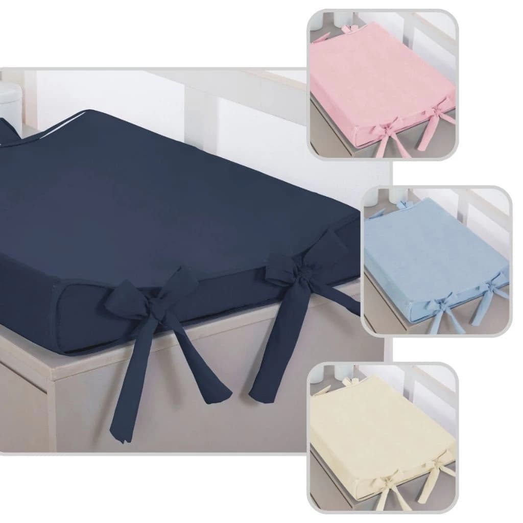 Trocador Americano Anatômico Cômoda Bebê 55X40 Impermeável Plastificado Menina Menino Cores Lisa