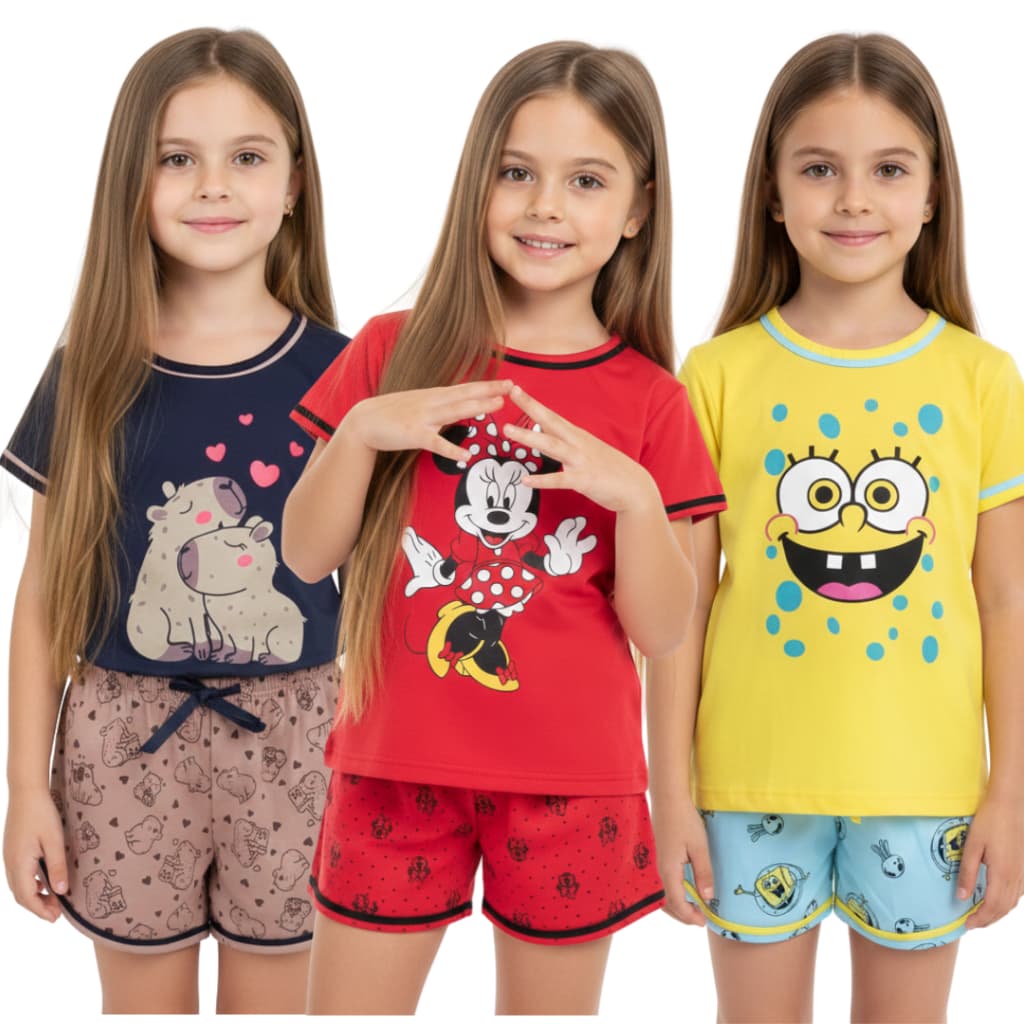 Baby Doll Manga Curta Infantil / Baby Doll Baby Look