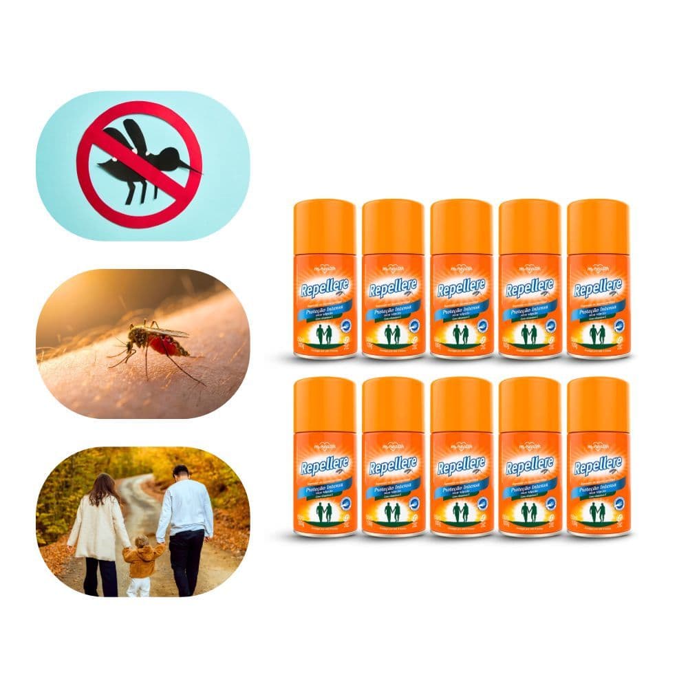Kit 10 Un Repelente De Insetos Mosquitos 150ml Repellere