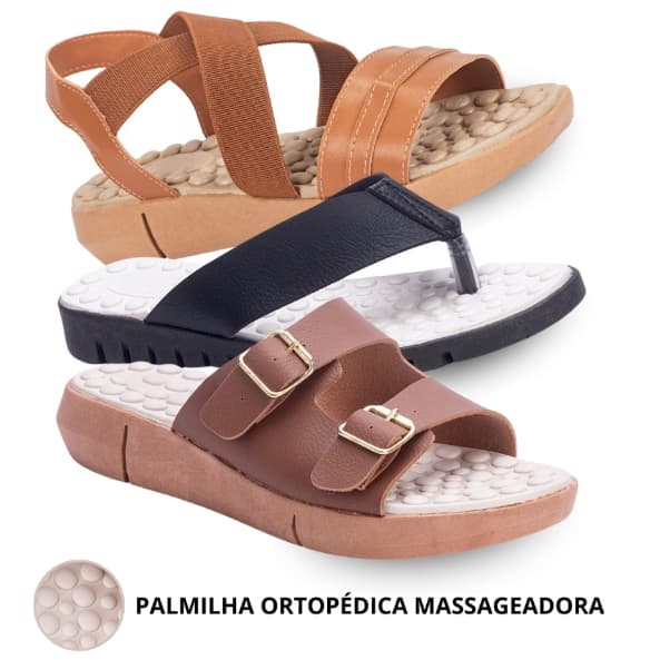 Sandália Ultra Conforto Chinelo para Esporão e Facite Plantar Anabela Original