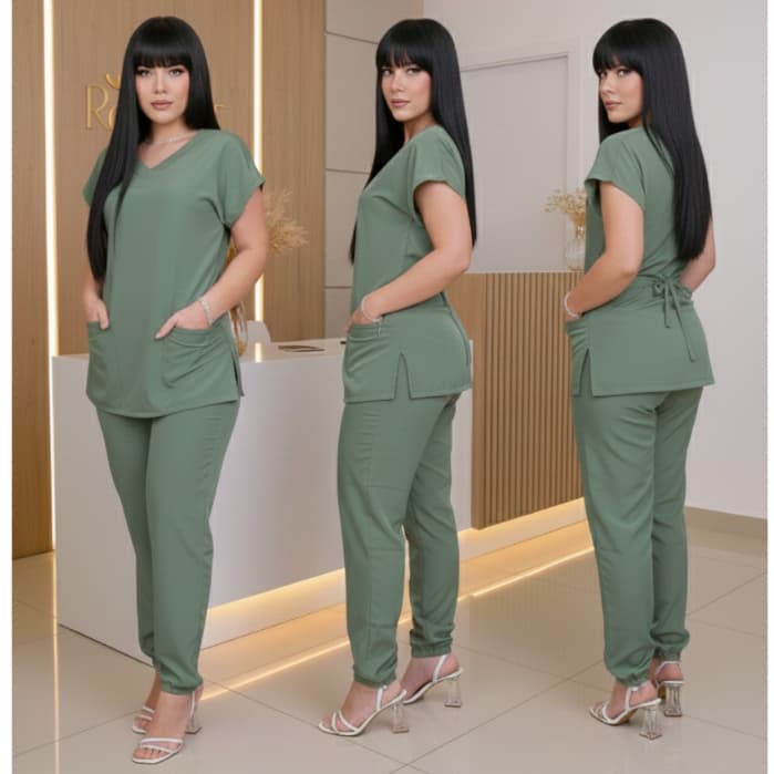 Conjunto Hospitalar Scrub de Amarrar Jogguer Kulta