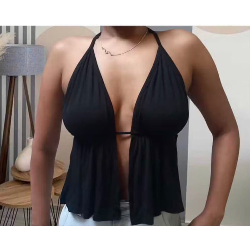 Cropped top Curtininha sexy amarração suplex PREMIUM Regulável tendência