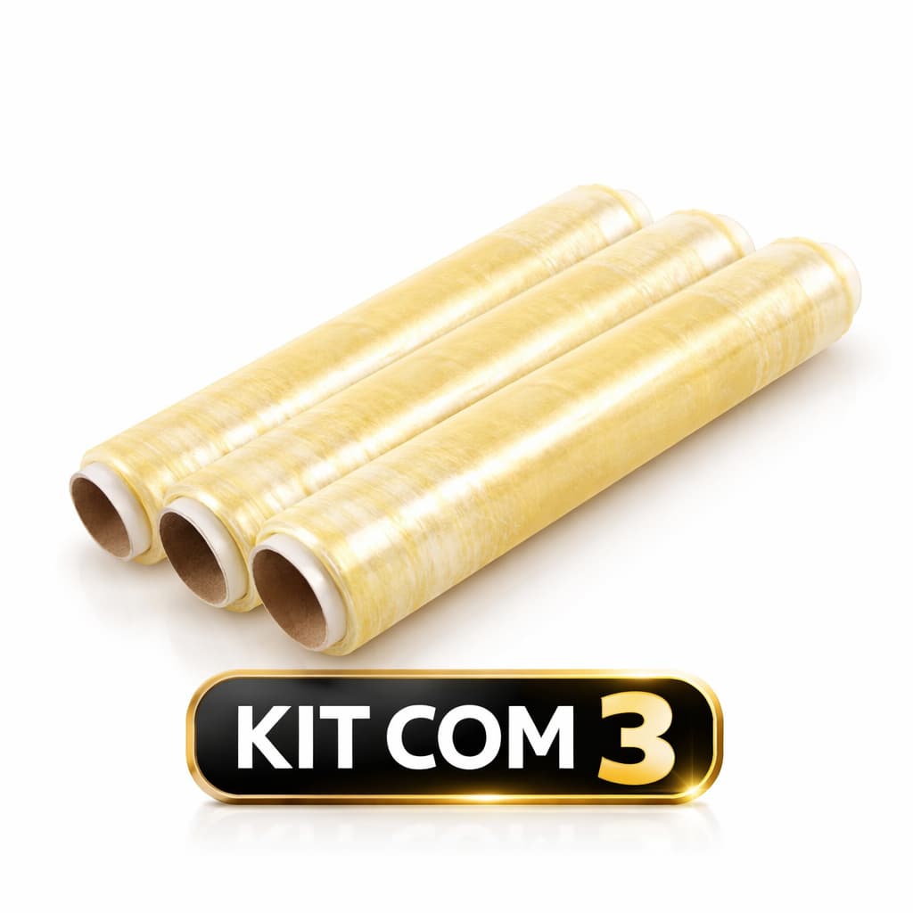 Kit De 01 Até 03 Rolos Plástico Filme x 100m (30 PVC 28c0 Metros) – Embalar, Proteger Conservar Alimentos