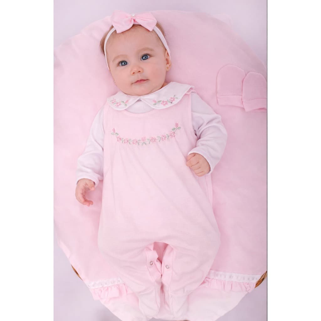 Saída Maternidade Menina Bela 05 peças Roupa de Bebê Menina