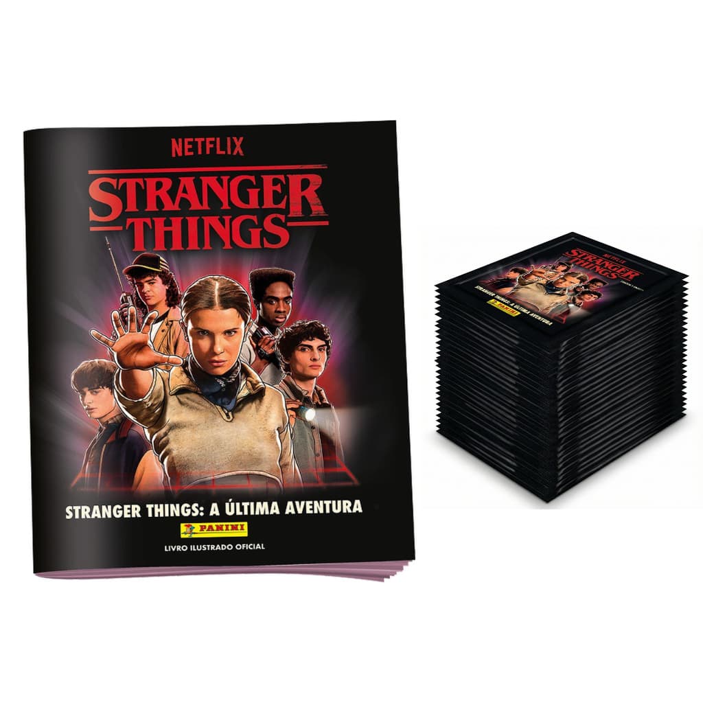Álbum de Figurinhas Stranger Things Brochura Avulso Ou Kit Com 4/8 Pacotinhos - Panini