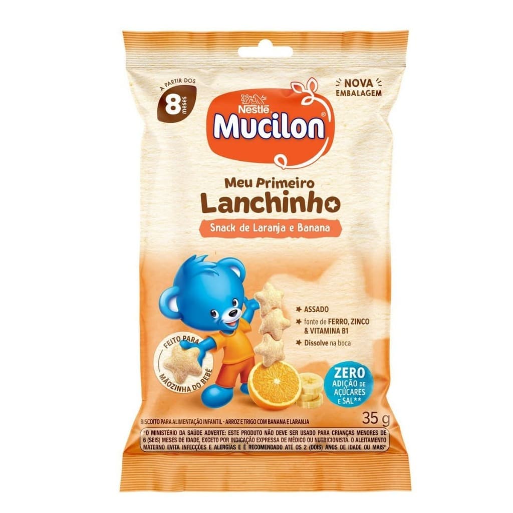 Snack Mucilon Laranja e Banana 35g