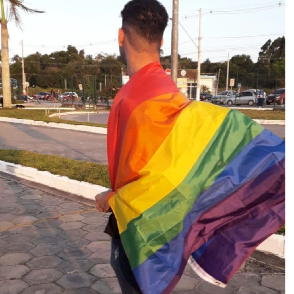 Capa Bandeira LGBT Arco Iris Gay Homossexual Carnaval Várias Cores Envio Imediato