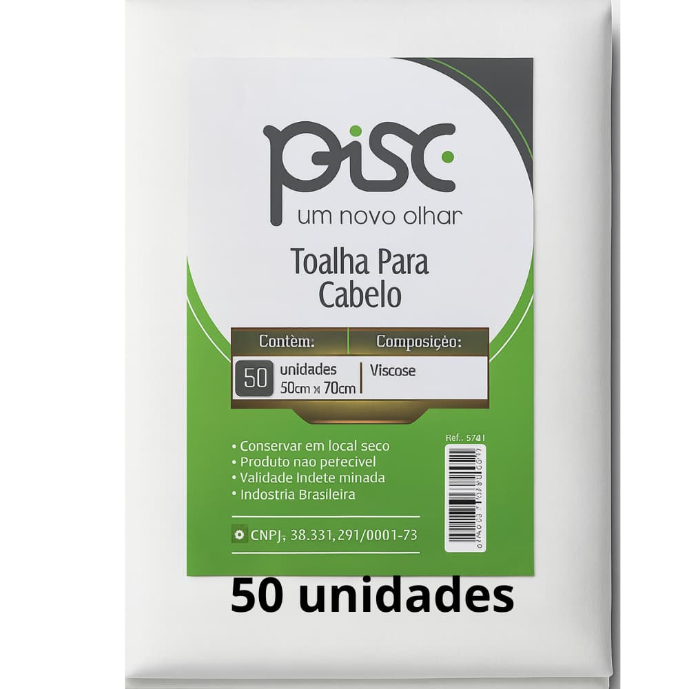 TOALHA para CABELO 50unid descartavel PISC 50cm  X  70cm