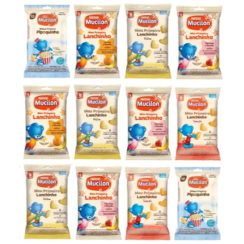 Biscoito Meu Primeiro Lanchinho Mucilon Snack 35g - Kit C/12