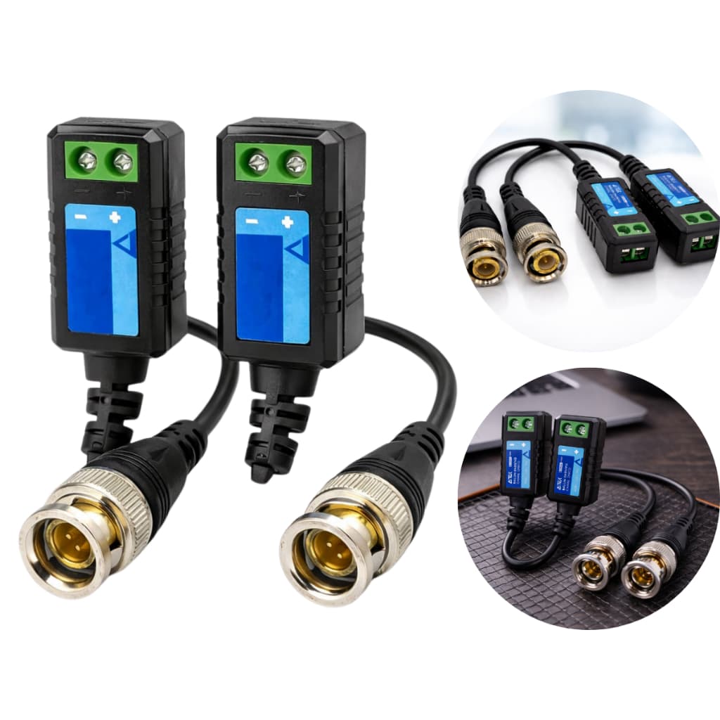 Conector Par De Video Balun P/cameras Hd Cvi Tvi E Analogica