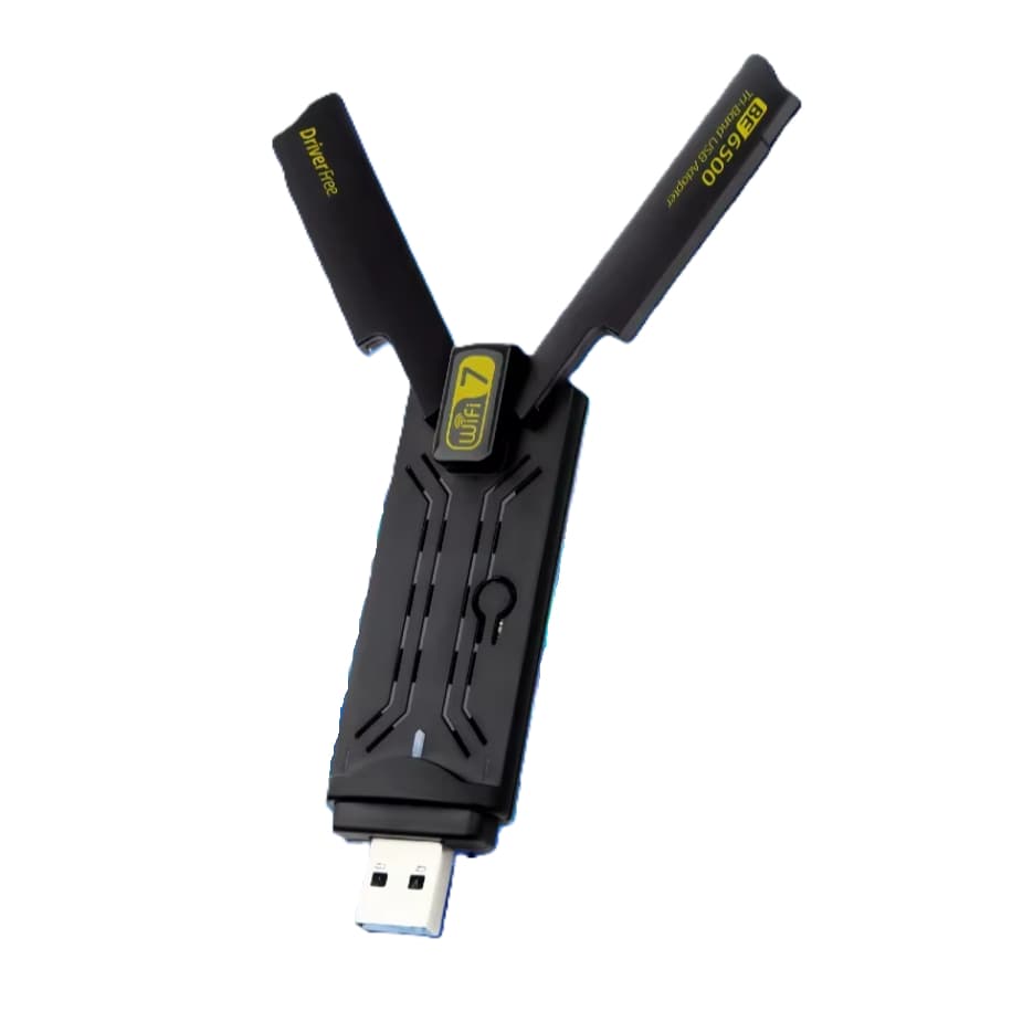 Adaptador Usb Wifi 7 Wifi7 Sem Fio Be6500 6500mbps Tri-Band 6g/5.8g/2.4ghz