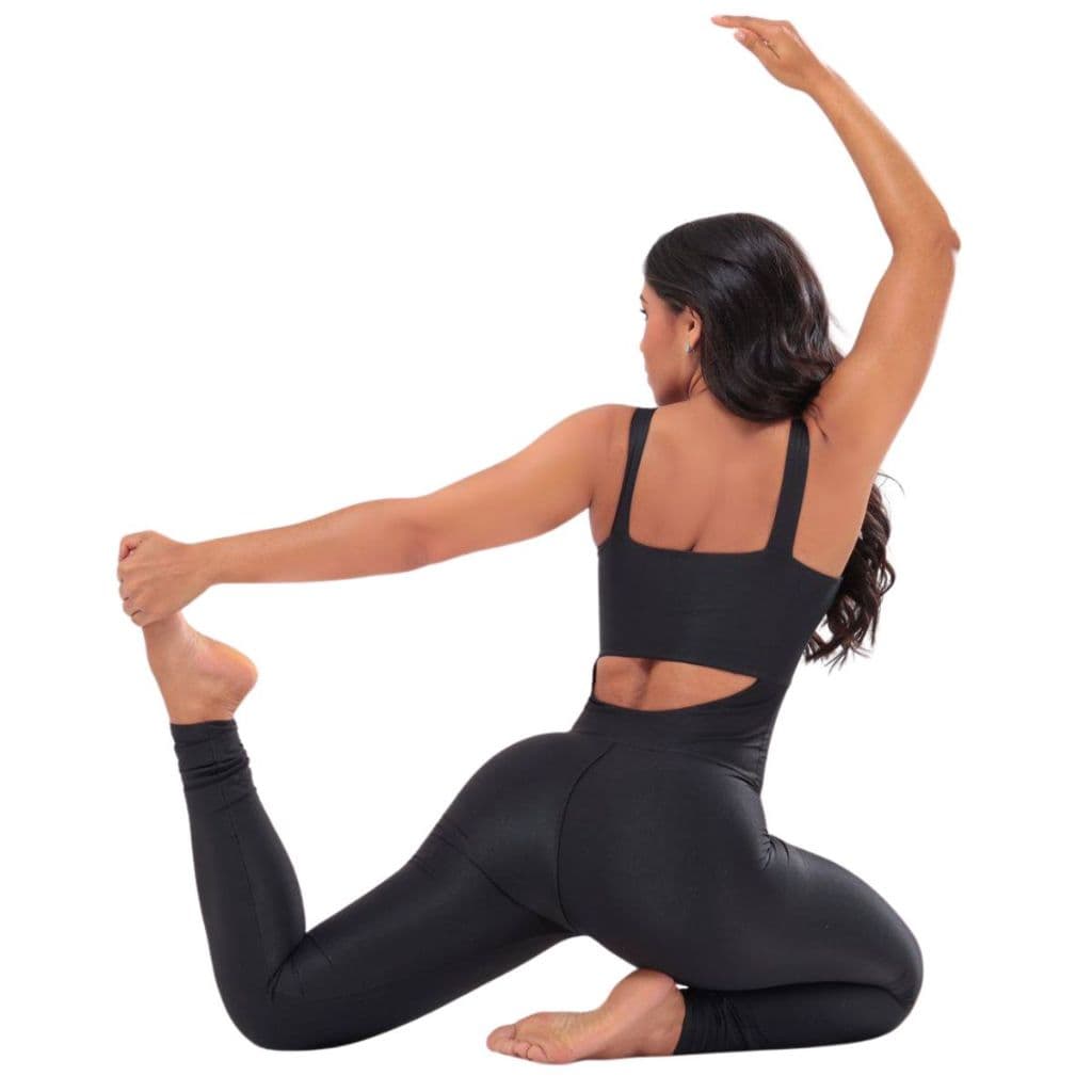 Macacão Fitness Academia Compressão Canelado