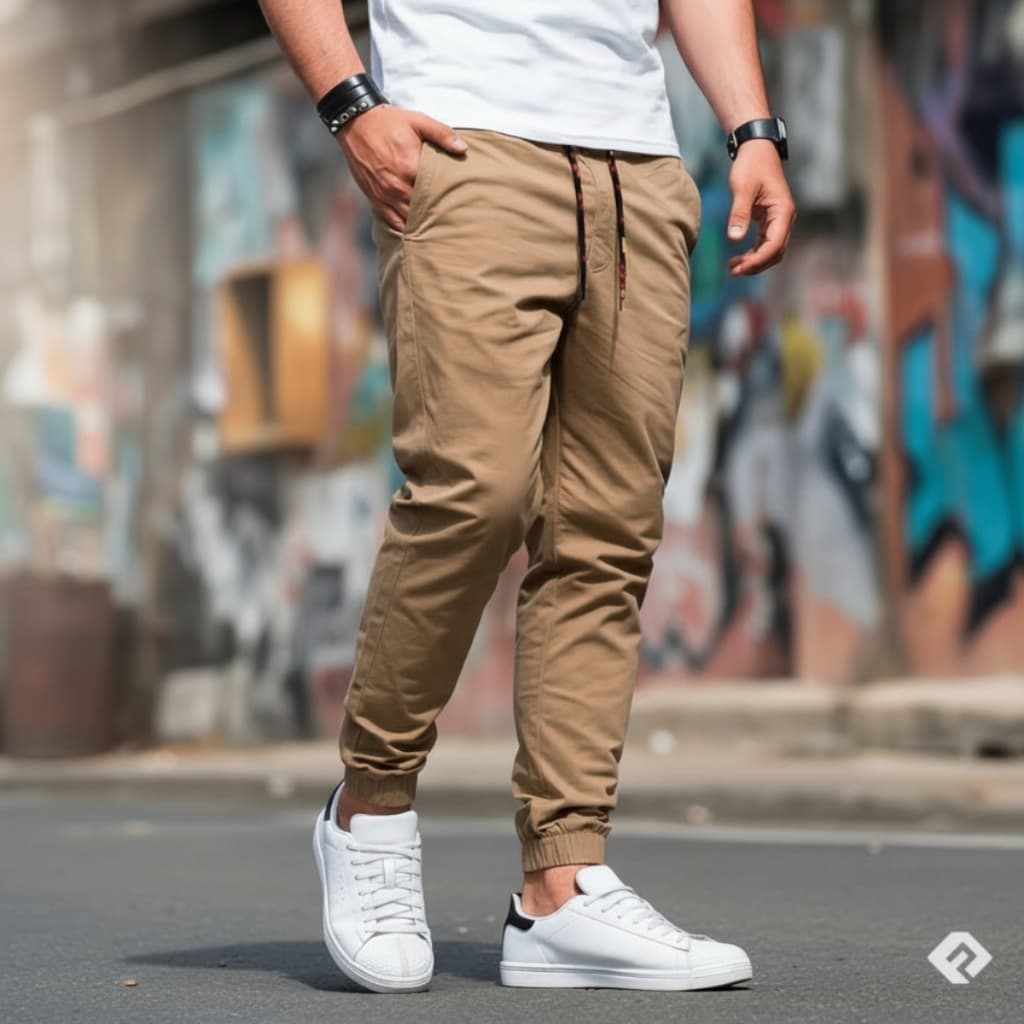 Calças Jogger Masculina com punho Premium qualidade moda homem Estiloso