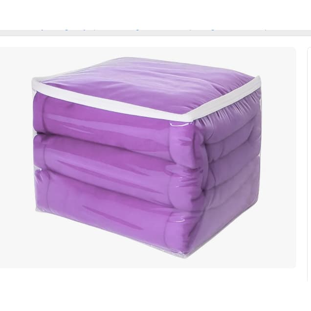 Kit 3 Saco Organizador Cobertor Casaco Guarda Roupa Anti-Poeira Anti-Umidade Multiuso 48 x 42 x 24