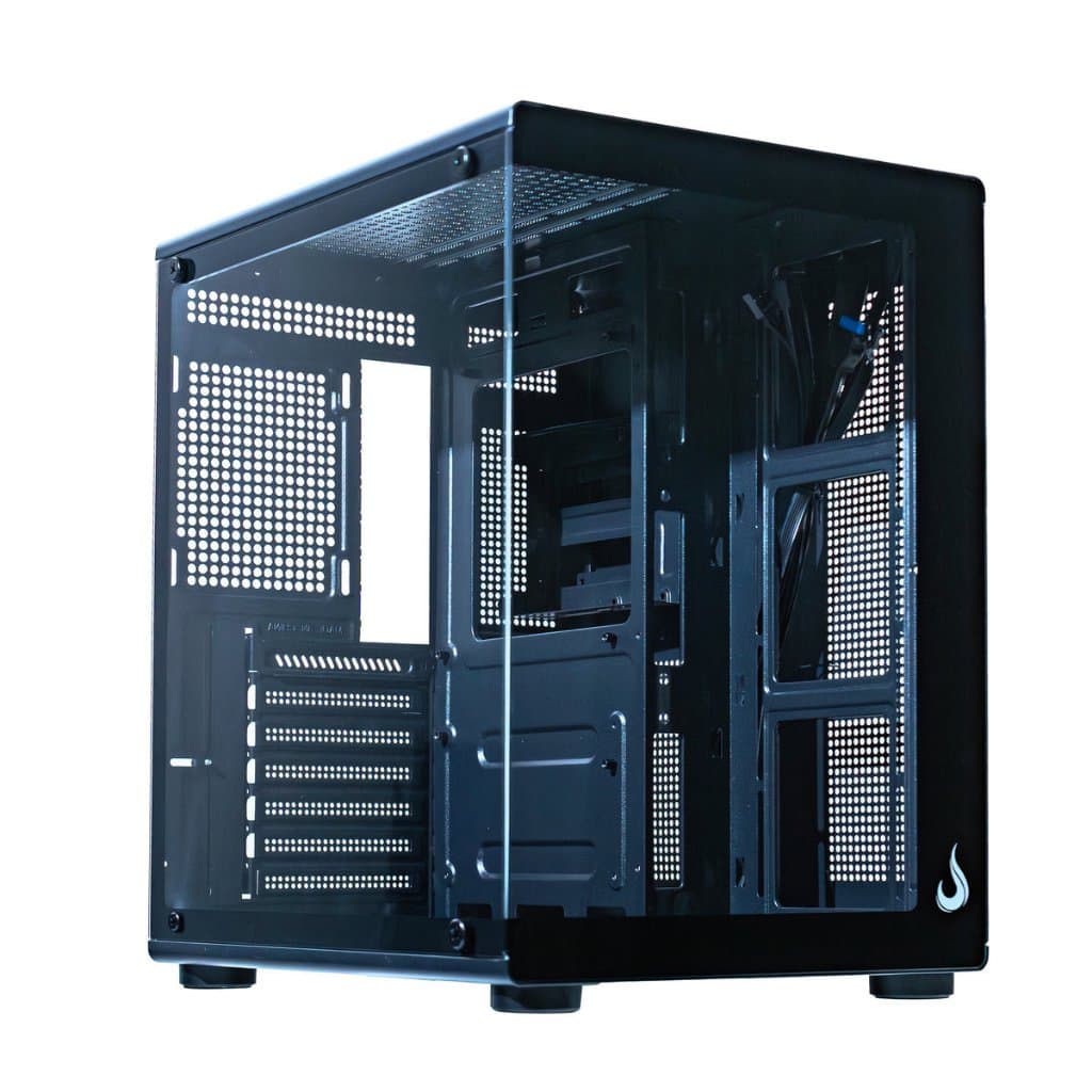 Gabinete PC Gamer Rise Mode Glass X Black Preto S/ Fan Vidro Temperado mATX