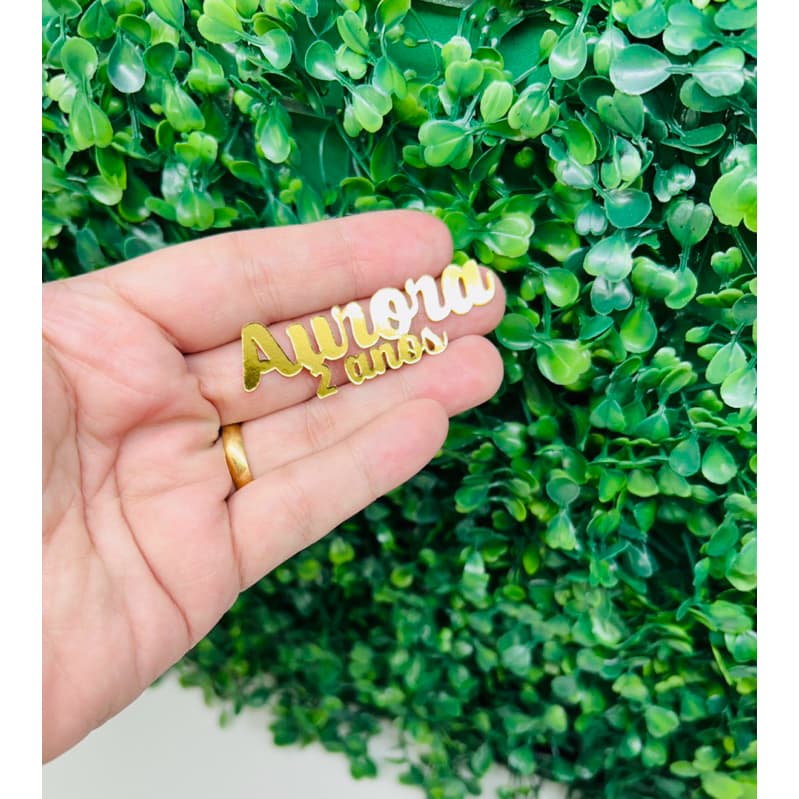 Kit Nome + Idade em Papel lamicote/ laminado para lembrancinhas de aniversário/festa