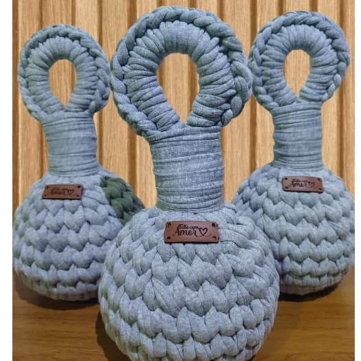 peso de prorta fio de malha  croche 1 kg / protetor de porta/ aparador de porta