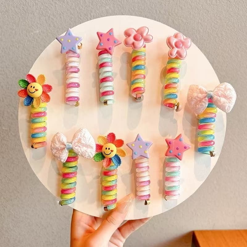 KIT 2 /4/6PÇAS Levao Rubber Band Cabelo Corda de Borracha High Ponytail Hair Band Moda Hair Curler Linha Telefônica