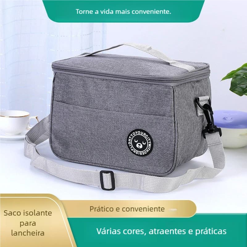 Bolsa Térmica Impermeável de Mão - Para Lanches, Sucos e Marmitas Diárias