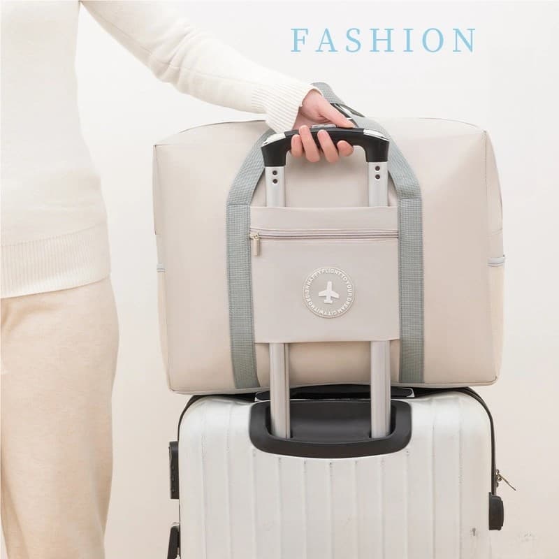 Bolsa de Viagem Compacta Dobrável - Encaixa Mala, Multiuso para Viagens