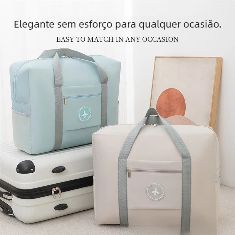 Sacola Multiuso Dobrável - Bolsa de Viagem que Encaixa na Sua Mala