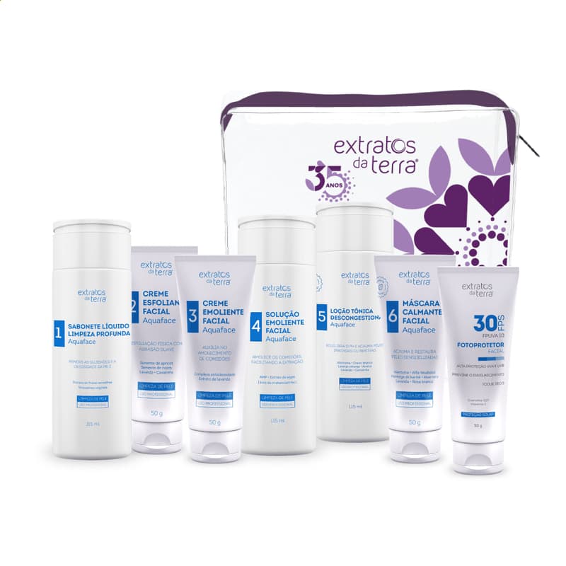 ✨ kit Profissional de Limpeza de Pele - Extratos da Terra Mini ✨