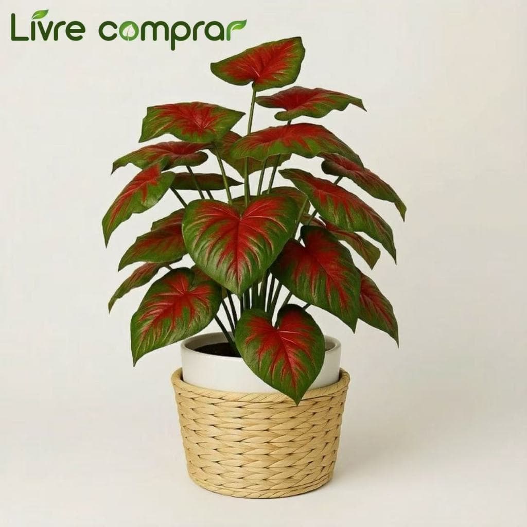 Planta Artificial Decorativa Grande 95cm 24 Ramos Realista Para Sala Interior Sem Vaso
