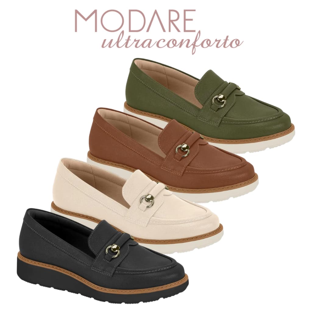 Sapato Modare Mocassim Feminino Anabele Ultra Confortável