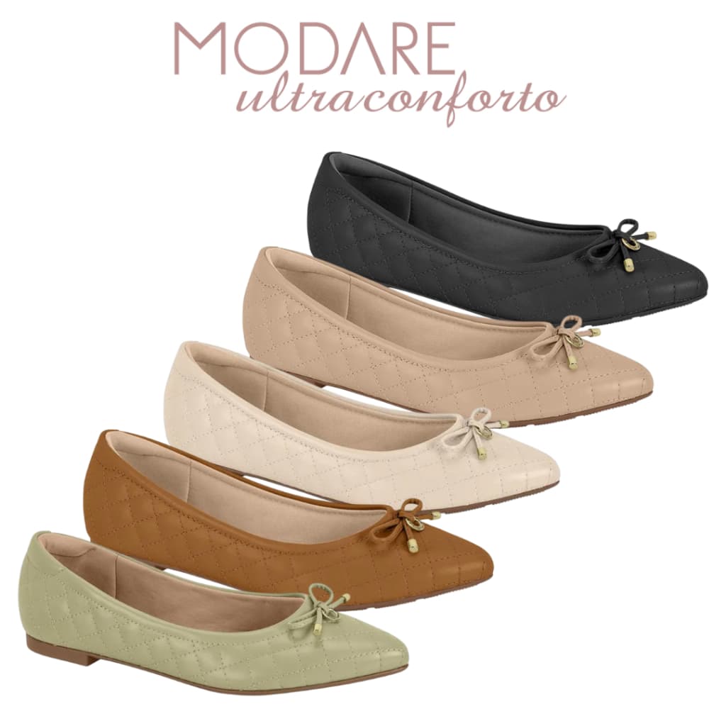 Sapatilha Modare Feminino Ultra Conforto Bico Fino