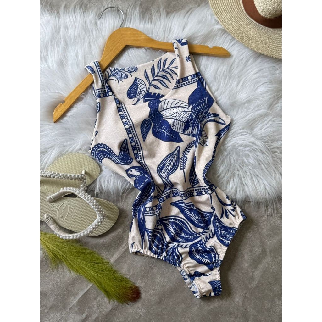 Maio Feminino Forrado Para Banho Bory Body Maio No Suplex Estampado Piscina Praia Verao