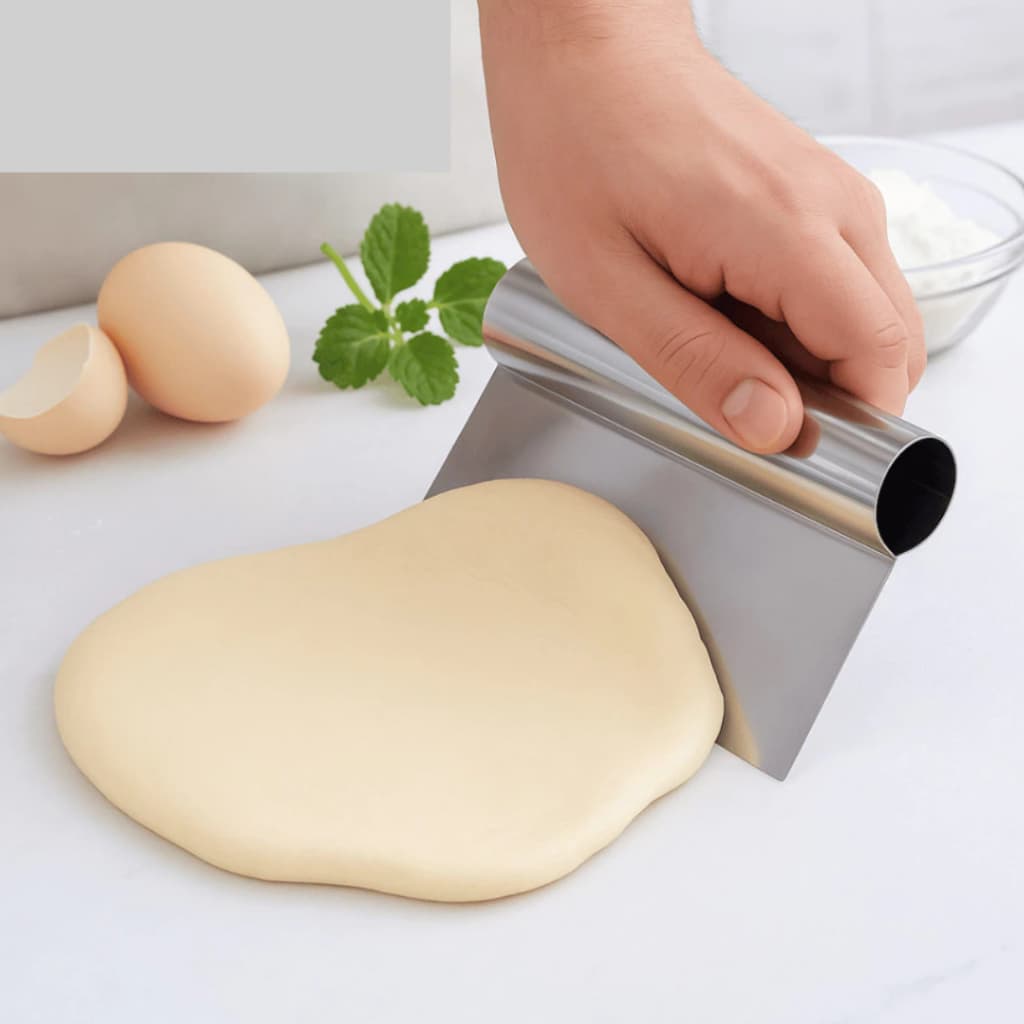 Kit Espátula Em Inox Prática Raspador De Massa Com Cabo 15CM Para Culinária Confeitaria Para Alisar