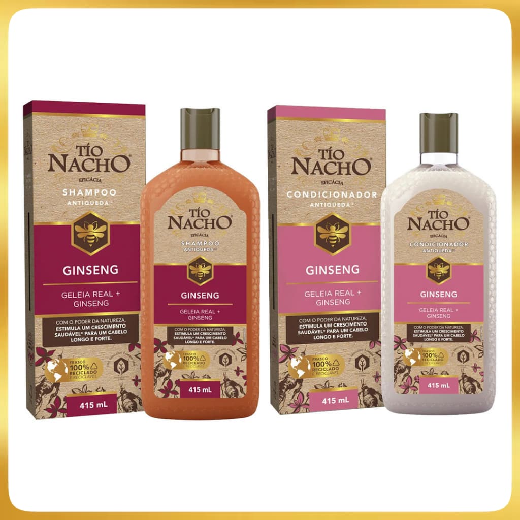 Kit Shampoo E Cond. Tio Nacho Antiqueda Ginseng 415 Ml