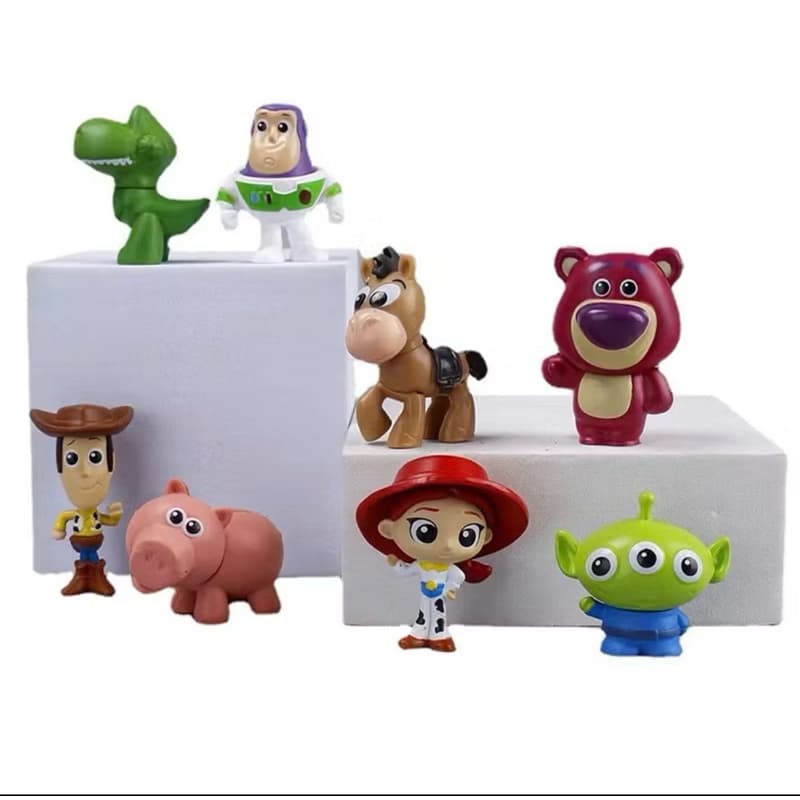 Kit 8 Miniaturas toy Brinquedos Cowboy Espaço Colecionáveis story