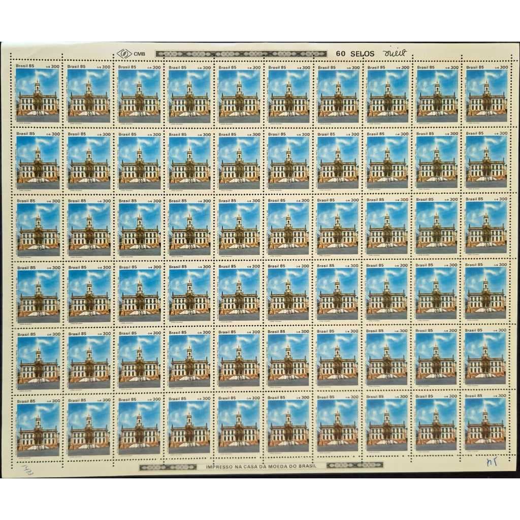Folha completa do 60 selos dos correios, em cada folha.