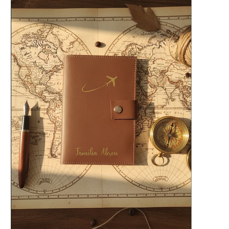 Porta Passaporte Família Personalizado