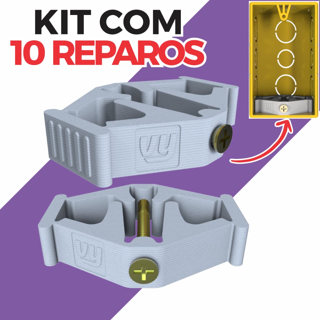 Kit Reparo Salva Abas Caixinha De Luz 4x2 Salva Construção Caixinha 4x2 Obras Tomada Fios Conduite