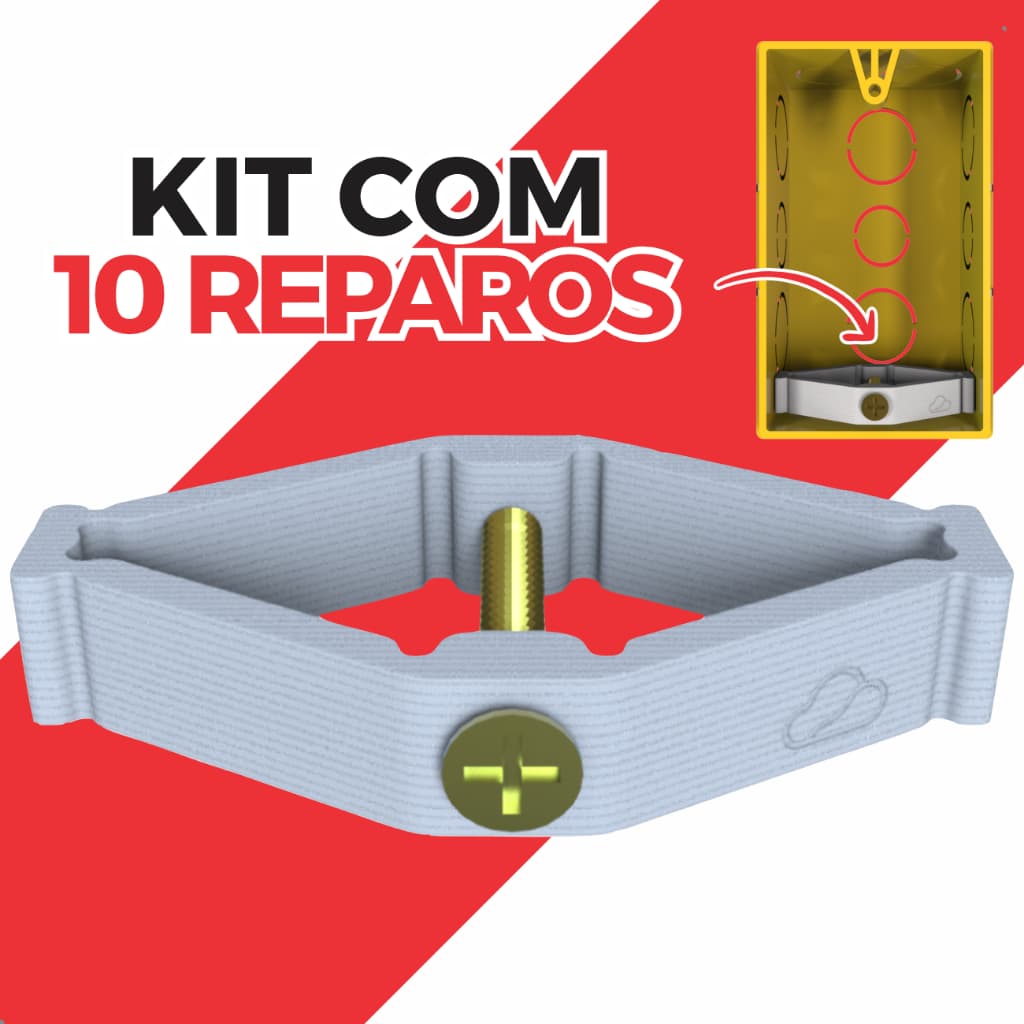 Kit Reparo Salva Abas Tomadas Caixinha De Luz 4x2 Expansível Resistente Universal