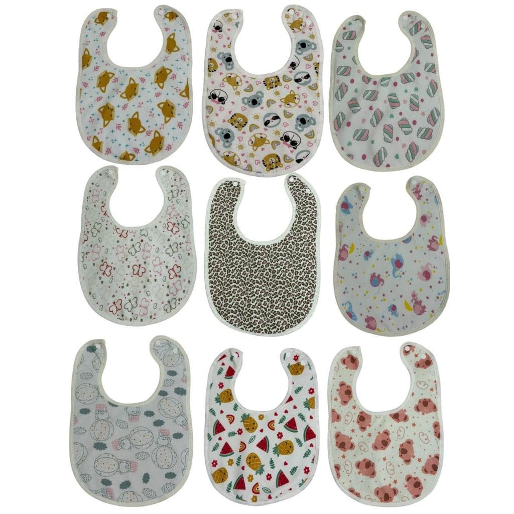 Kits Babadores Atoalhado Ideal para o seu  Bebê  - Creche - Escola - Introdução Alimentar