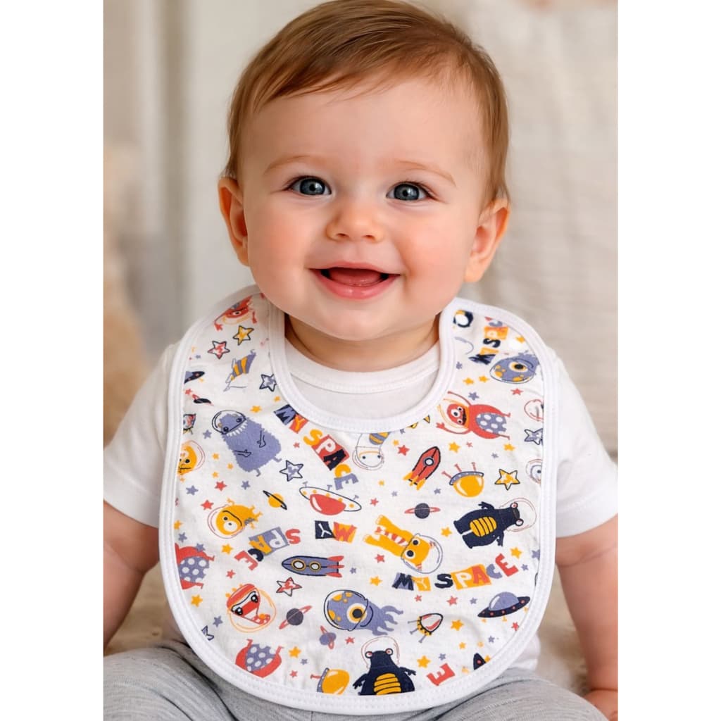 Babador Atoalhado Para Bebê | Proteção e Conforto no Dia a Dia- Ideal Para Papinhas e Refeições- Creche e Escolinha