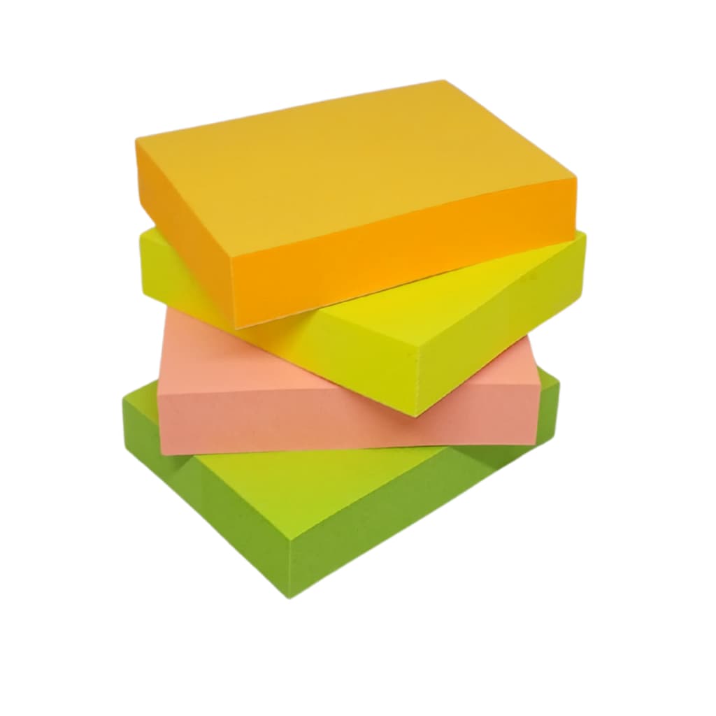 Blocos De Notas Adesivo Colorido Recados Com 400 Folhas Para Anotações Autocolante