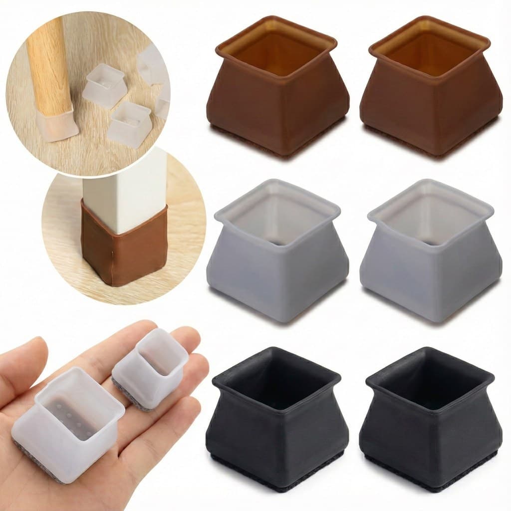 Protetor de Silicone para Pés de Cadeira Pés Pezinho quadrado