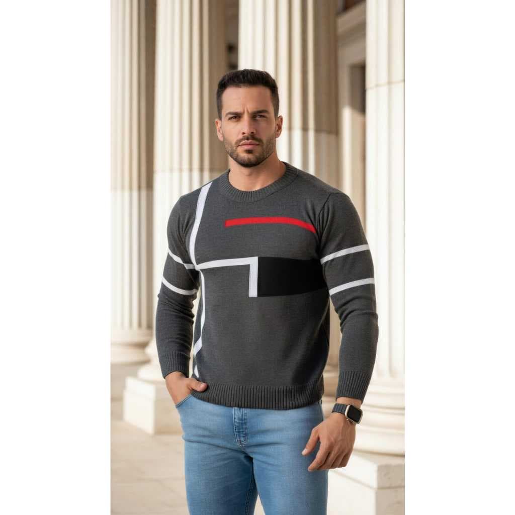 Suéter Masculino Blusa de  tricô Camisa Manga Longa